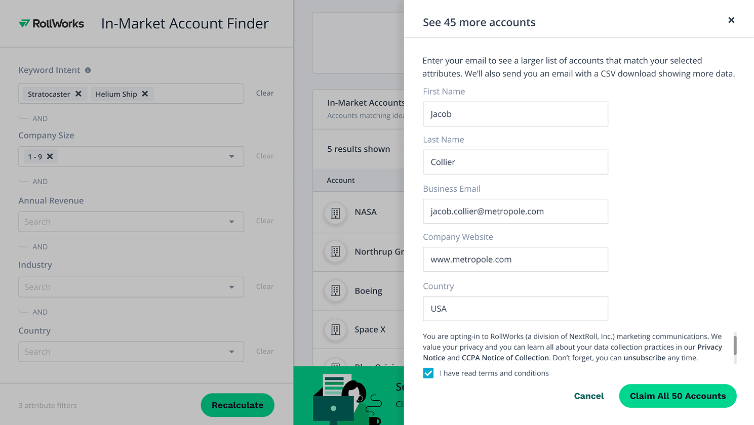 Final In-Market Account Finder workflow
