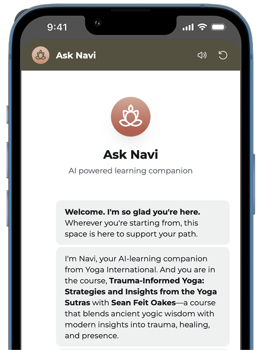 Navi mobile learning companion interface