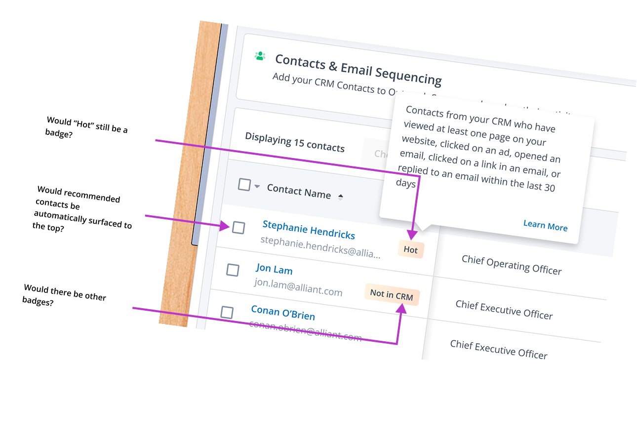 Information hierarchy improvements within Sales Insights